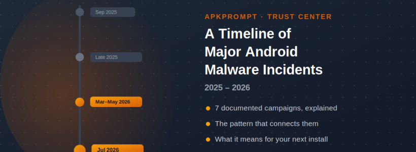A Timeline of Major Android Malware Incidents (2025–2026)